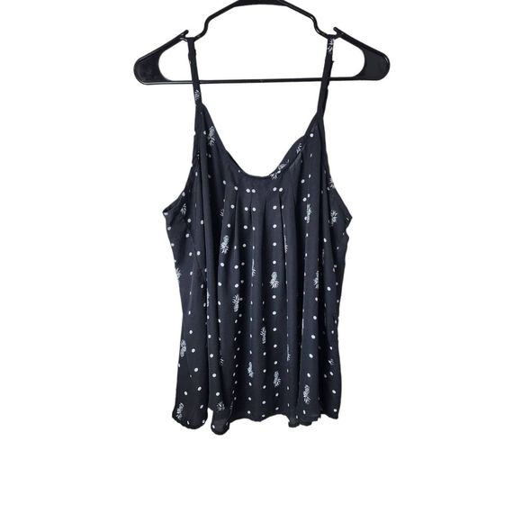 torrid Tops - Torrid Pineapple Print Georgette Cross-Cross Back Tank Top Women’s Size 0 Large